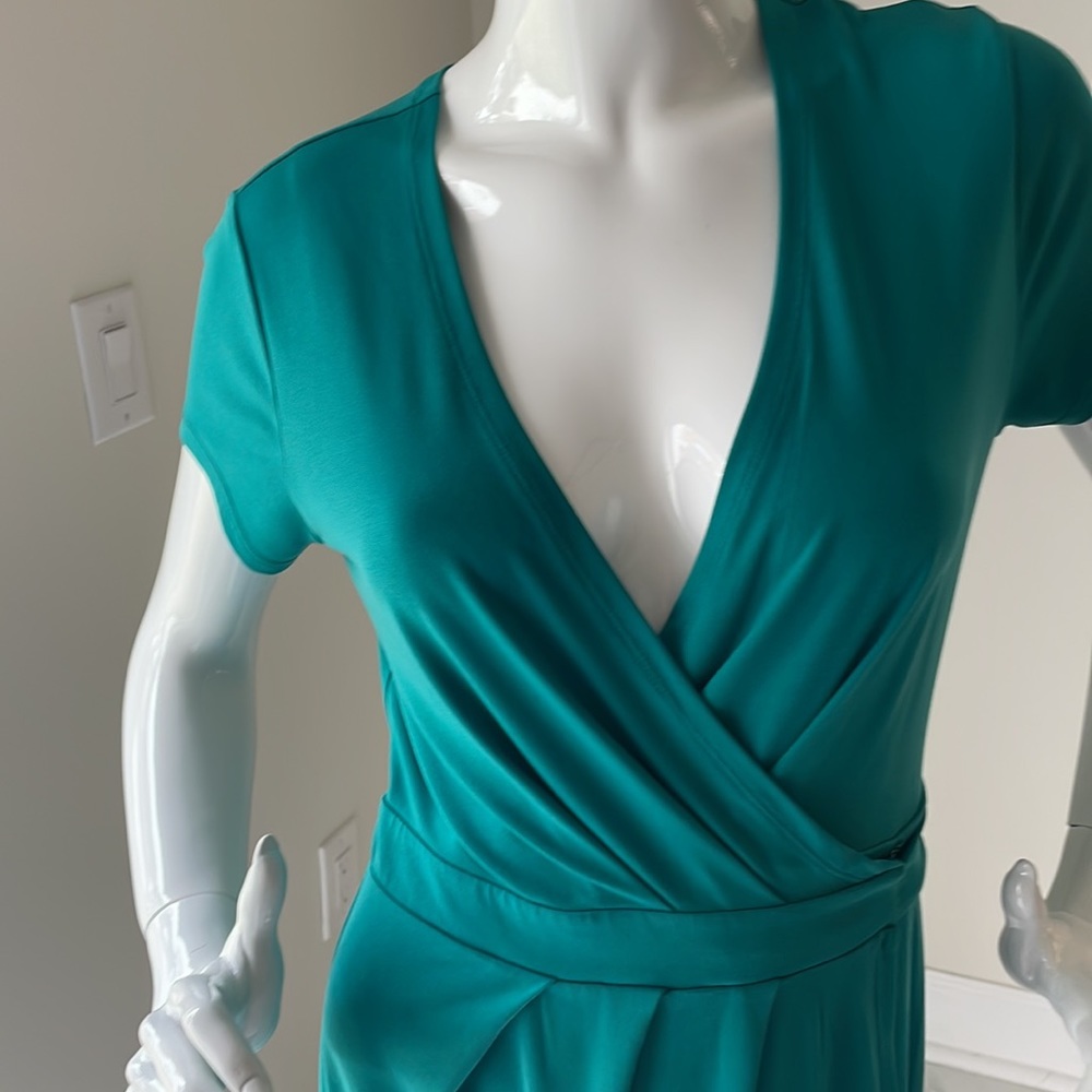 Banana Republic: Green Wrap Dress Size S. - Picture 4 of 7